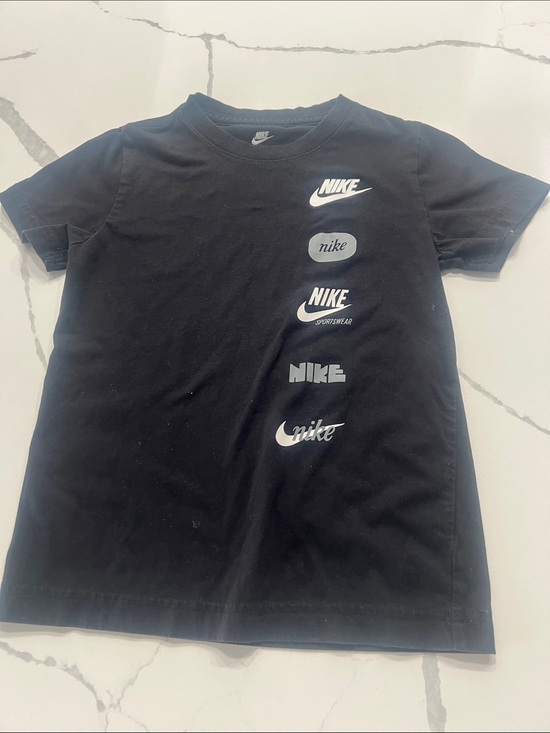 Nike Other - Nike Black Tee with Vertical White Logo Mix